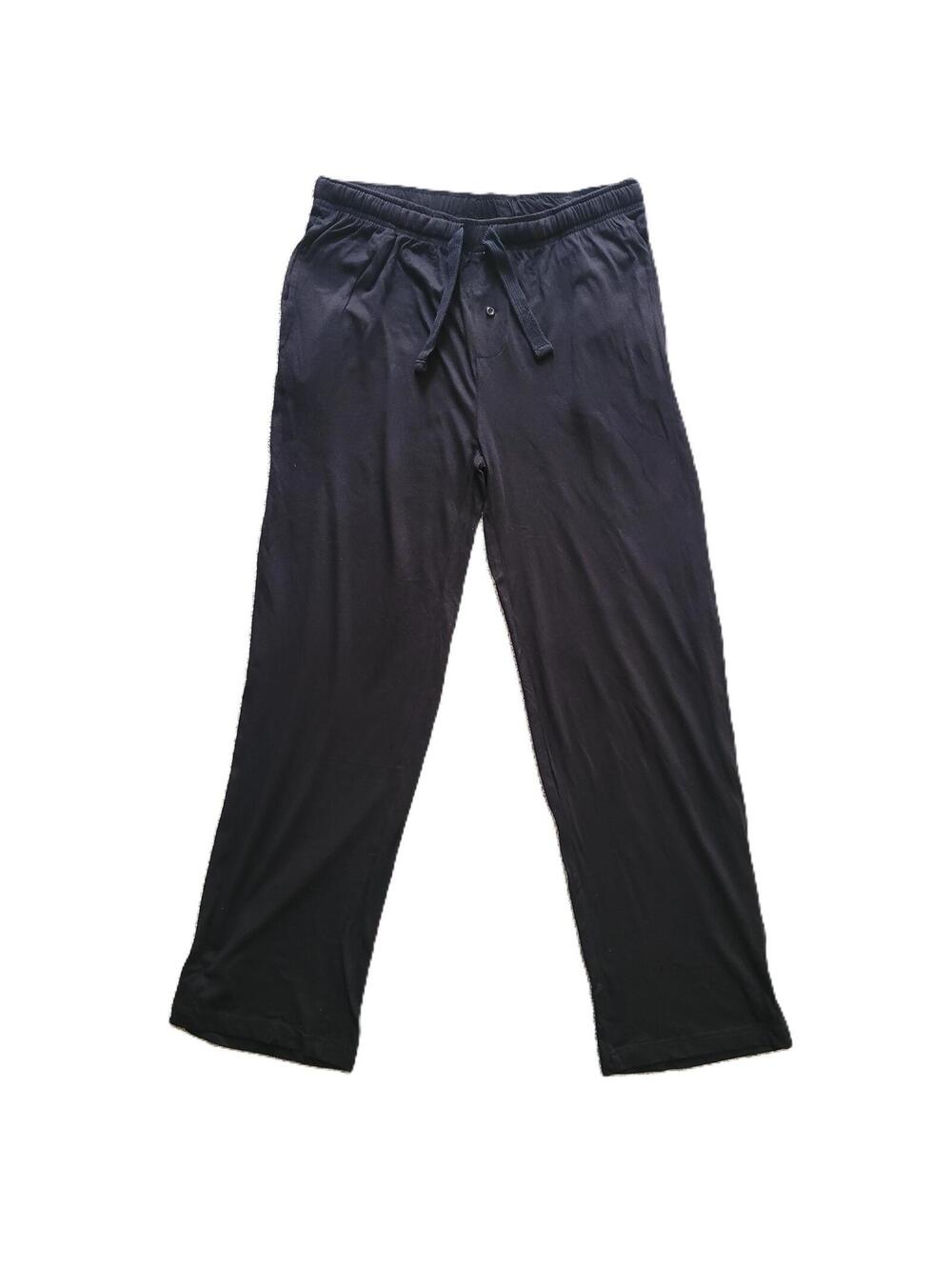 Men’s Medium 32" Waist Black Lounge Pajama Pants Elastic Waist Drawstring
